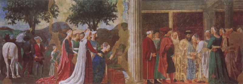 Piero della Francesca Adoration of the Holy Wood and the Meeting of Solomon and the Queen of Sheba Norge oil painting art